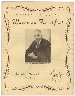 1964 Martin Luther King Jr. "March on Frankfort" Souvenir Program 